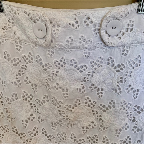 Cynthia Rowley White Eyelet Skirt - Picture 4 of 5